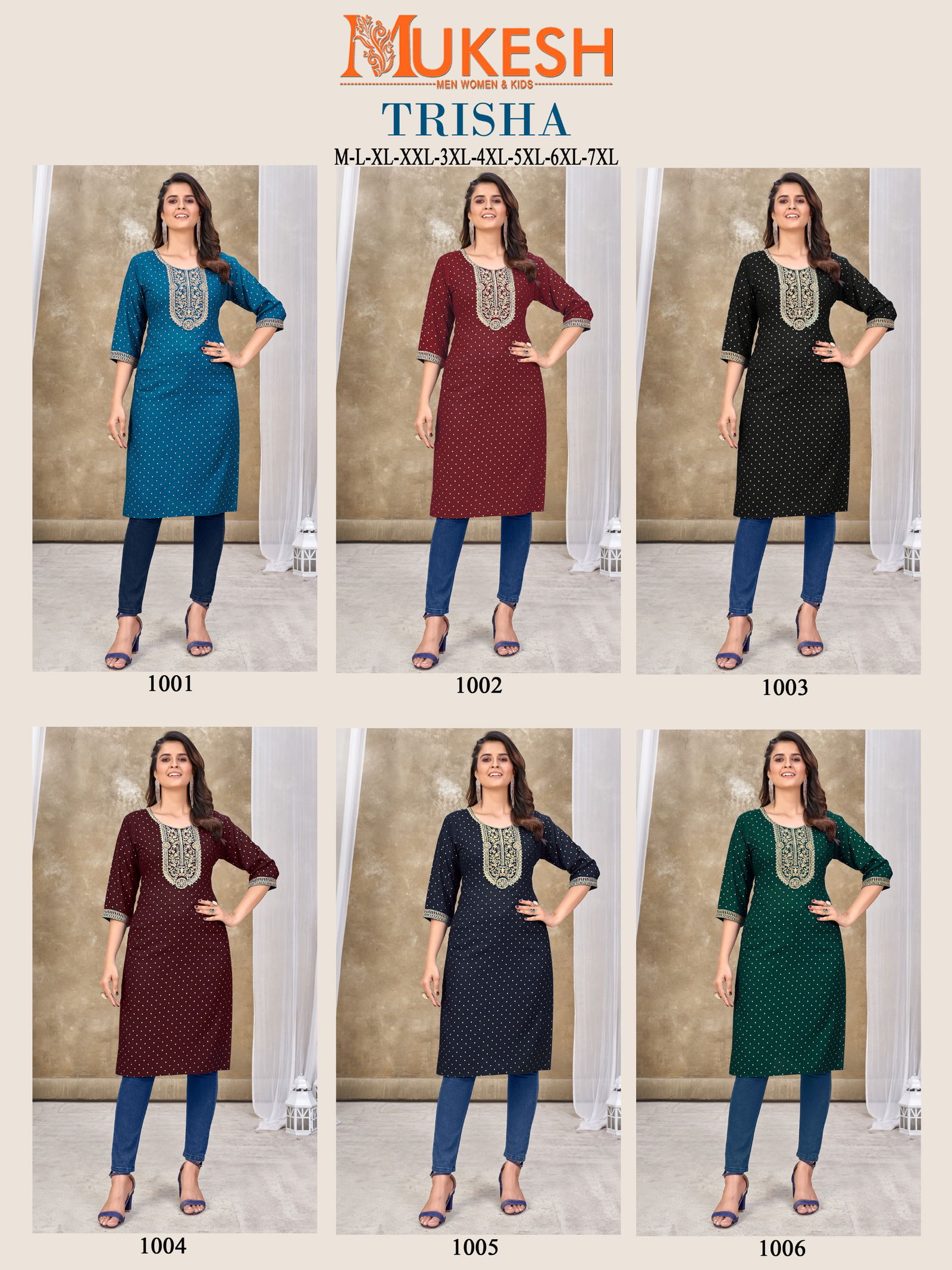 Trisha By Mukesh Rayon Embroidery Fancy Kurtis Wholesale Price In Surat
